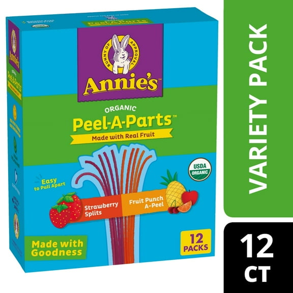 Annies Organic Fruit Peel A Parts Fruit Flavored Snacks Variety Pack - 12 ct / 0.56 oz - Pack of 2