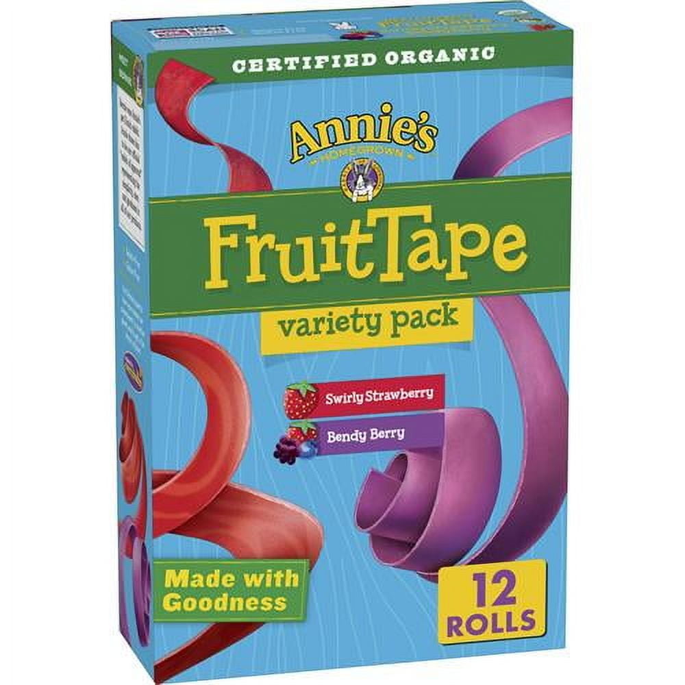 Annies Organic Fruit Tape, Easter Basket Stuffers, Swirly Strawberry And Bendy Berry Flavors, Variety Pack, 9 Oz, 12 Rolls - Pack of 2
