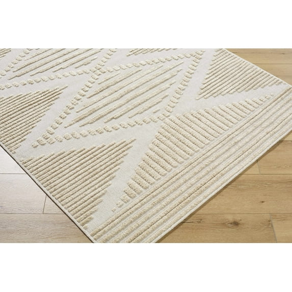 BoutiqueRugs Annika Bohemian, Transitional Area Rug - Machine Washable - Beige, Light Brown - 3'3" x 5'