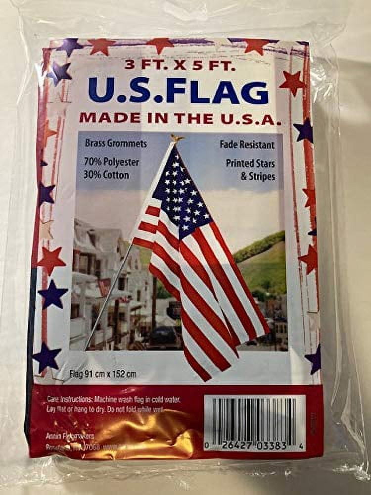 Annin 3' X 5' Poly-Cotton U.S. American Flag Grommet Style