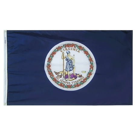 Annin Flag Makers Virginia State 3x5 Ft Nylon SolarGuard Nyl-Glo Flag
