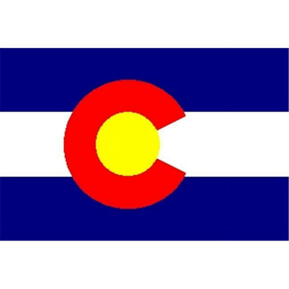 Annin Flagmakers 140700 4 ft. X 6 ft. Colonial Nyl-Glo Indoor Colorado Flag with Fringe