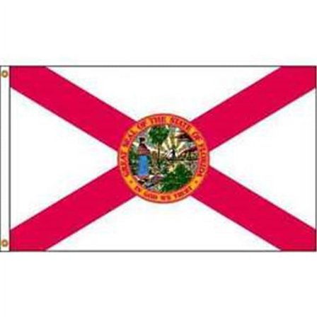 Annin Flagmakers 140980 5 ft. X 8 ft. Nyl-Glo Florida Flag