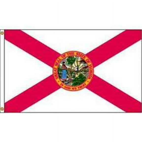 Annin Flagmakers 140980 5 ft. X 8 ft. Nyl-Glo Florida Flag