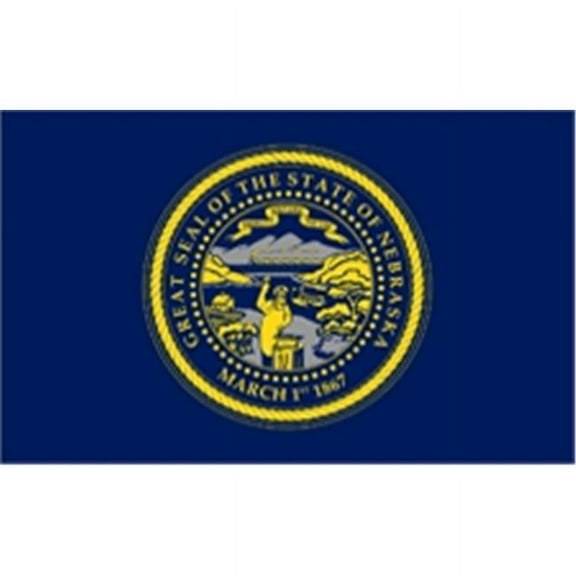 Annin Flagmakers 143250 2 ft. X 3 ft. Nyl-Glo Nebraska Flag