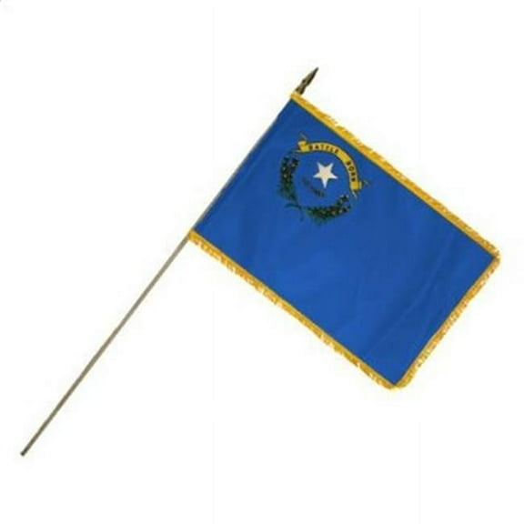 Annin Flagmakers 143390 3 ft. x 5 ft. Indoor and Parade Colonial Nyl-Glo Nevada Flag with Fringe