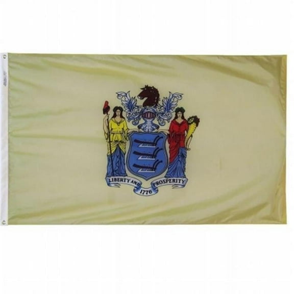 Annin Flagmakers 143660 3 ft. x 5 ft. Nyl-Glo New Jersey Flag