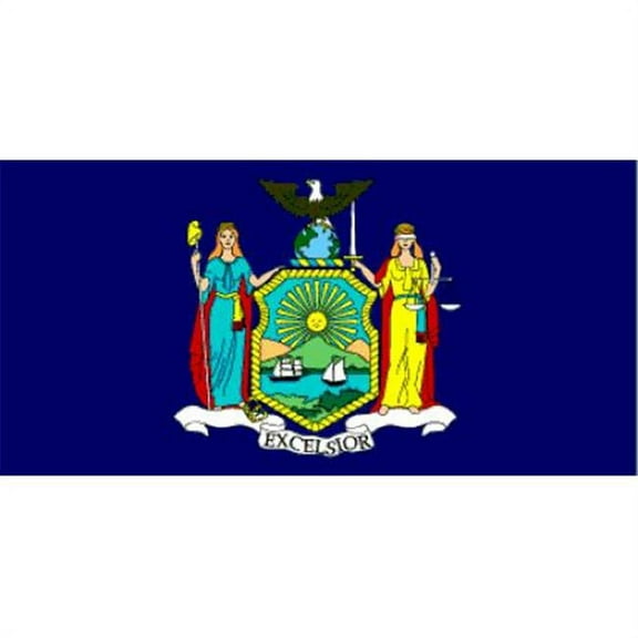Annin Flagmakers 143882 6 ft. X 10 ft. Nyl-Glo New York Flag