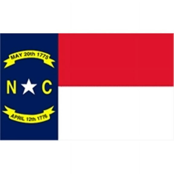 Annin Flagmakers 143980 5 ft. X 8 ft. Nyl-Glo North Carolina Flag