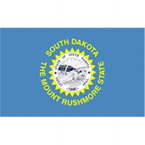 Annin Flagmakers 144980 5 ft. X 8 ft. Nyl-Glo South Dakota Flag