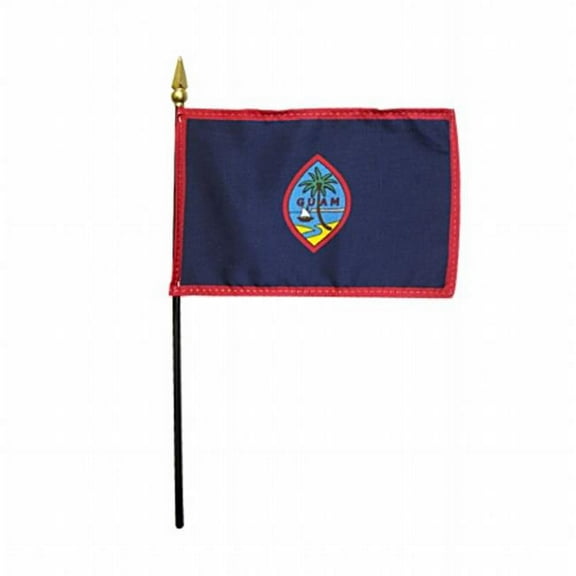 Annin Flagmakers 150052 4 x 6 in. Eb Guam Mounted, Pack Of 12