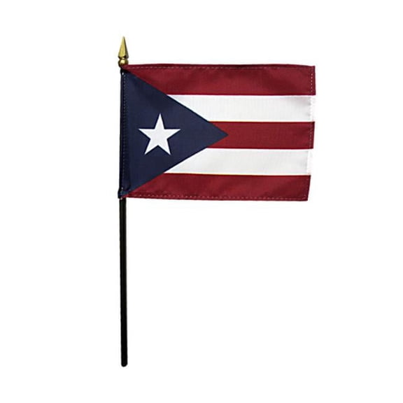 Annin Flagmakers 150053 4 x 6 in. Eb Puerto Rico Mounted, Pack Of 12