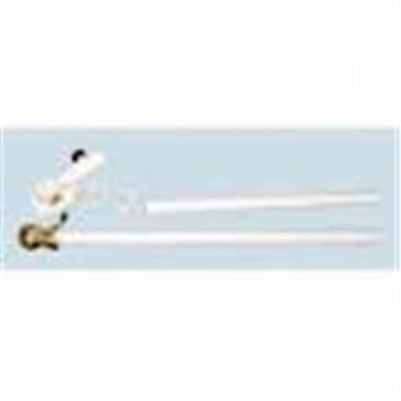 Annin Flagmakers 164 Carton of six 6 ft. 2 Piece White Spinning Flagpoles with Ball