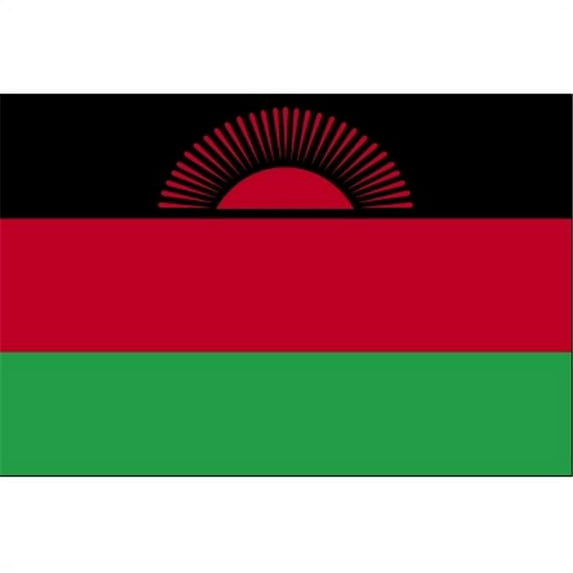 Annin Flagmakers 190220 4 ft. X 6 ft. Colonial Nyl-Glo Malawi Flag with Fringe