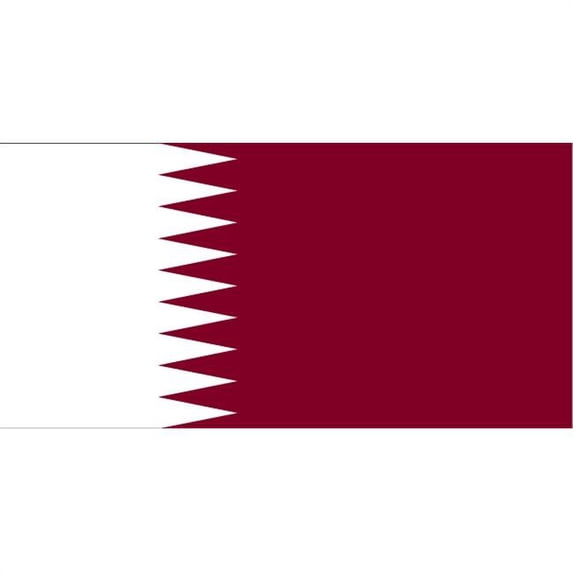 Annin Flagmakers 190306 4 ft. X 6 ft. Colonial Nyl-Glo Qatar Flag with Fringe