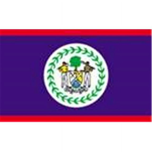 Annin Flagmakers 190582 2 ft. X 3 ft. Nyl-Glo Belize Flag