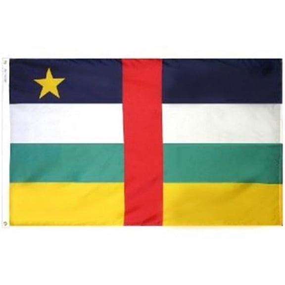 Annin Flagmakers 191409 3 ft. x 5 ft. Nyl-Glo Central African Republic Flag