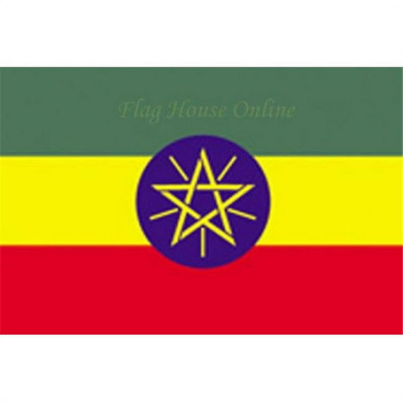 Annin Flagmakers 192543 3 ft. x 5 ft. Nyl-Glo Ethiopia Flag