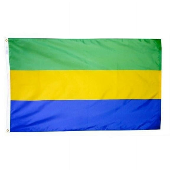 Annin Flagmakers 192759 4 ft. X 6 ft. Nyl-Glo Gabon Flag