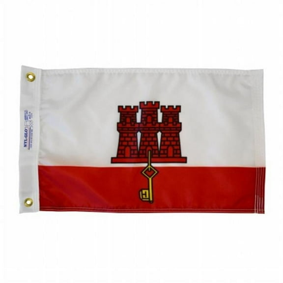 Annin Flagmakers 192910 12 x 18 in. Nylon-Glo Gibraltar Flag