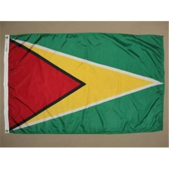 Annin Flagmakers 193305 3 ft. x 5 ft. Nyl-Glo Guyana Flag