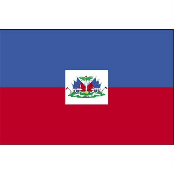 Annin Flagmakers 193361 4 ft. X 6 ft. Nyl-Glo Haiti Government Flag