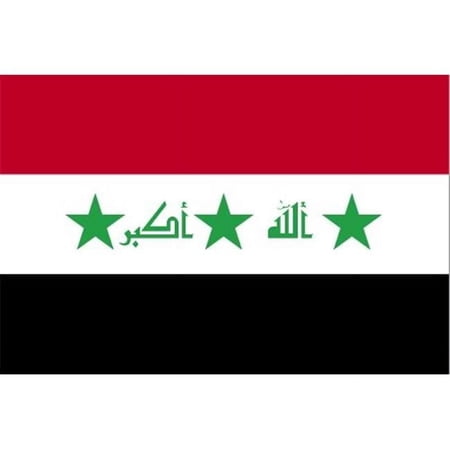 Annin Flagmakers 193861 5 ft. X 8 ft. Nyl-Glo Iraq Flag Single-Reverse 2008