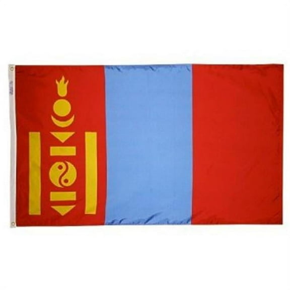 Annin Flagmakers 195780 4 ft. X 6 ft. Nyl-Glo Mongolia Flag