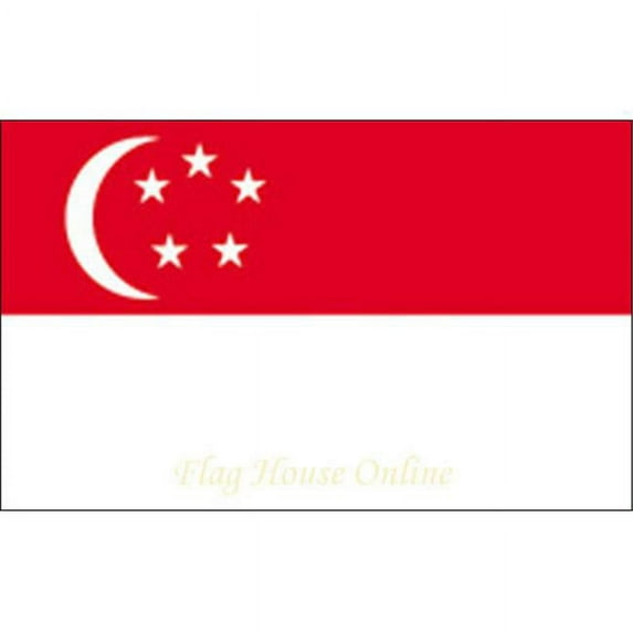 Annin Flagmakers 197393 3 ft. x 5 ft. Nyl-Glo Singapore Flag