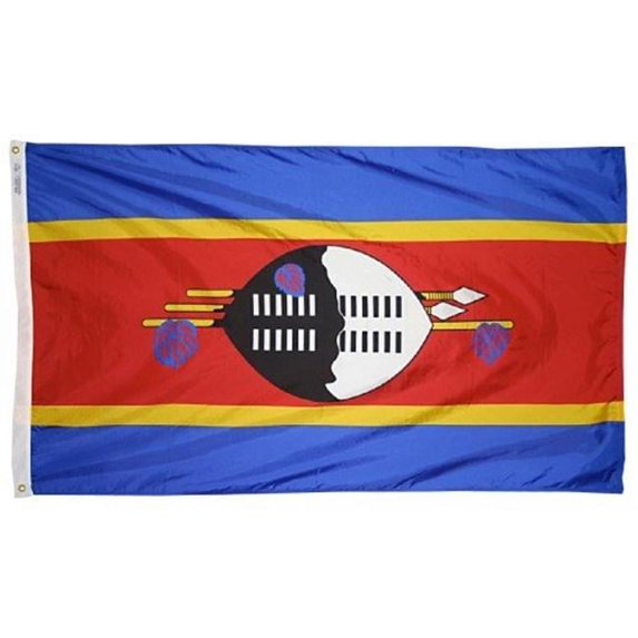 Annin Flagmakers 197911 2 ft. X 3 ft. Nyl-Glo Swaziland Flag