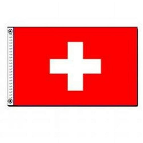 Annin Flagmakers 198156 2 ft. X 3 ft. Nyl-Glo Switzerland Flag