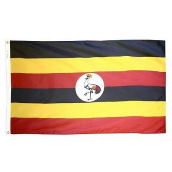 Annin Flagmakers 198683 4 ft. X 6 ft. Nyl-Glo Uganda Flag