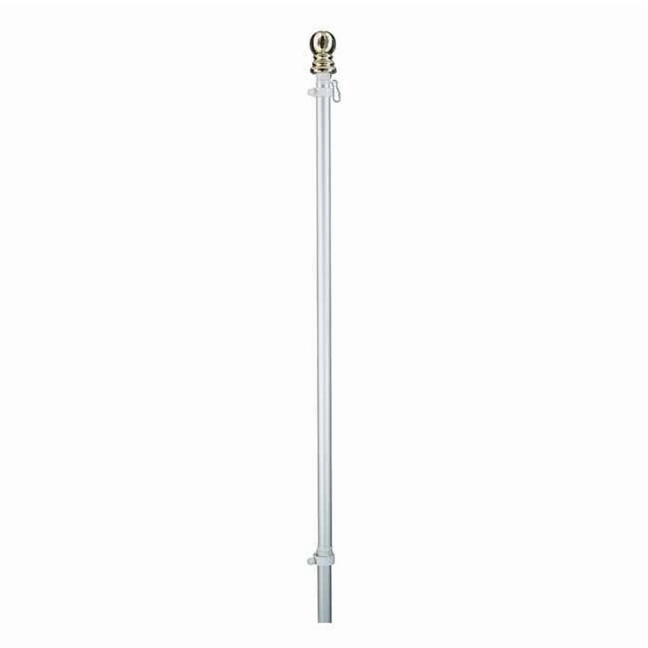 2-Piece Spinning Pole,Aluminum,Silver 162
