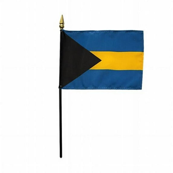 Annin Flagmakers 210008 4 x 6 in. Eb Bahamas Mounted, Pack Of 12