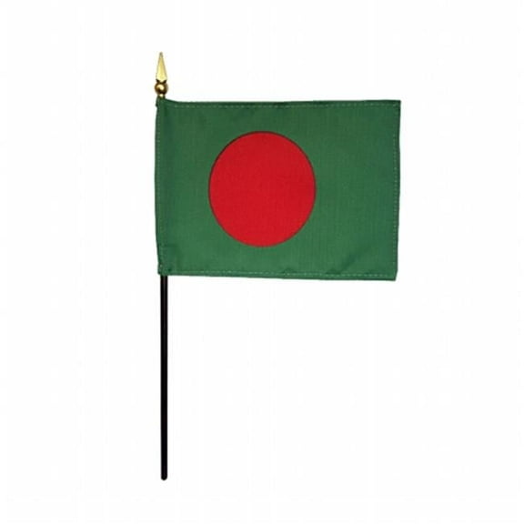 Annin Flagmakers 210010 4 x 6 in. Eb Bangladesh Mounted- Pack Of 12