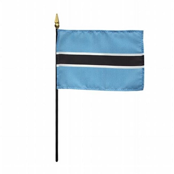 Annin Flagmakers 210017 4 x 6 in. Eb Botswana Mounted, Pack Of 12