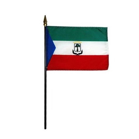Annin Flagmakers 210046 4 x 6 in. Eb Equatorial Guinea Mounted - 12 Pack