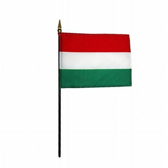 Annin Flagmakers 210064 4 x 6 in. Eb Hungary Mounted - 12 Pack