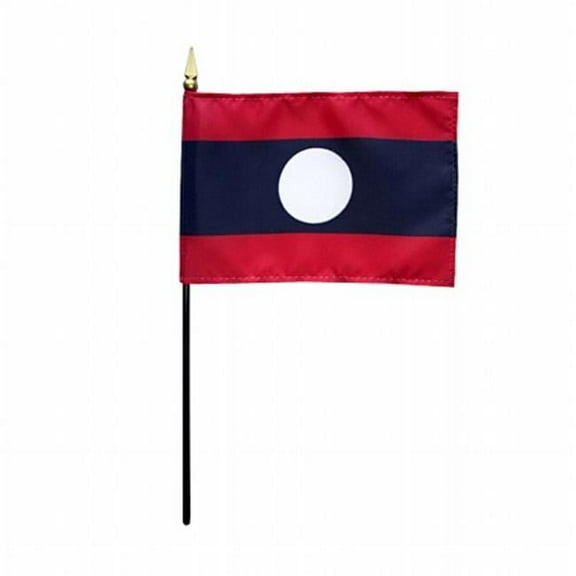 Annin Flagmakers 210080 4 x 6 in. Eb Laos Mounted - 12 Pack