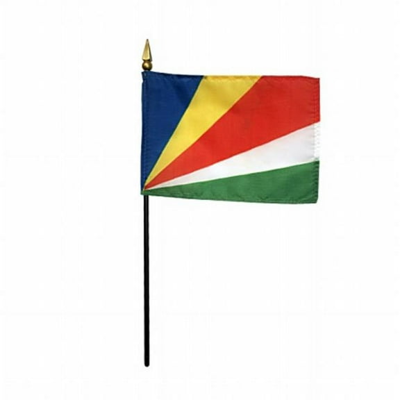 Annin Flagmakers 210121 4 x 6 in. Eb Seychelles Mounted - 12 Pack