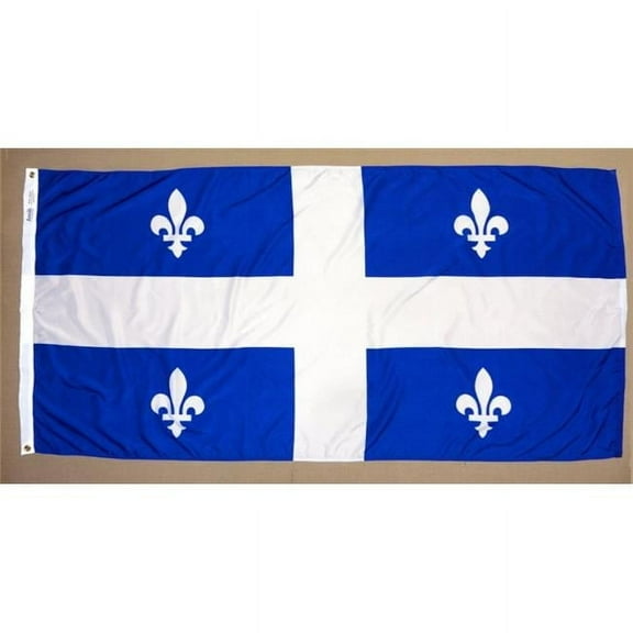 Annin Flagmakers 220165 Nyl-Glo Quebec Flag-3 ft. X 6 ft.