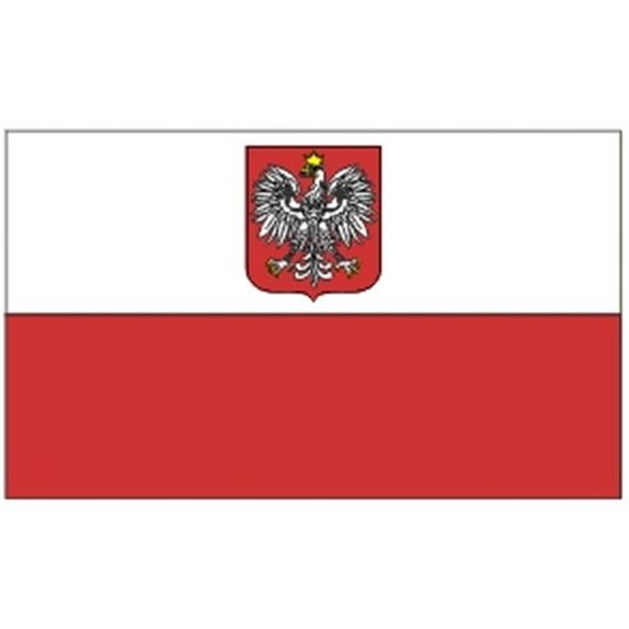 Annin Flagmakers 221080 2 ft. X 3 ft. Nyl-Glo Poland with Eagle Flag
