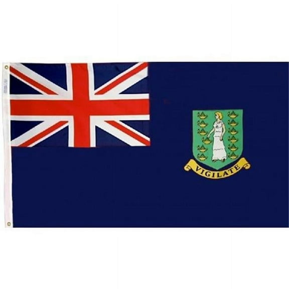 Annin Flagmakers 221280 2 ft. X 3 ft. Nyl-Glo British Virgin Islands Flag