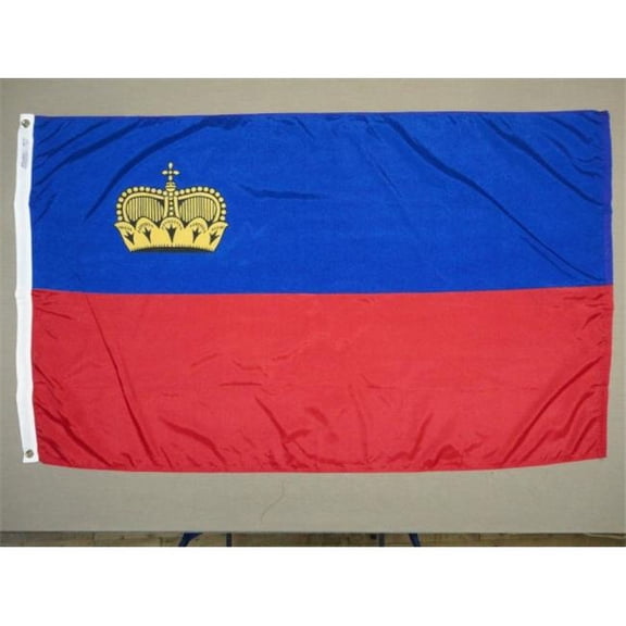 Annin Flagmakers 221392 2 ft. X 3 ft. Nyl-Glo Liechtenstein Flag with Crown