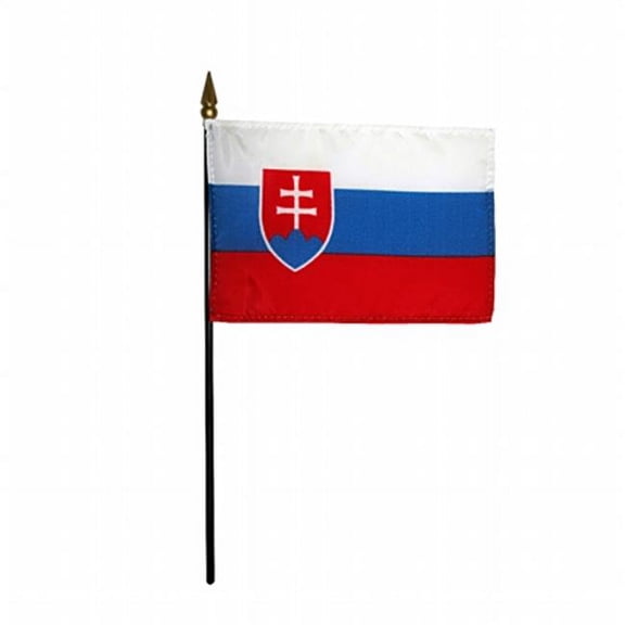 Annin Flagmakers 221800 4 x 6 in. Eb Slovak Rep Mounted - 12 Pack