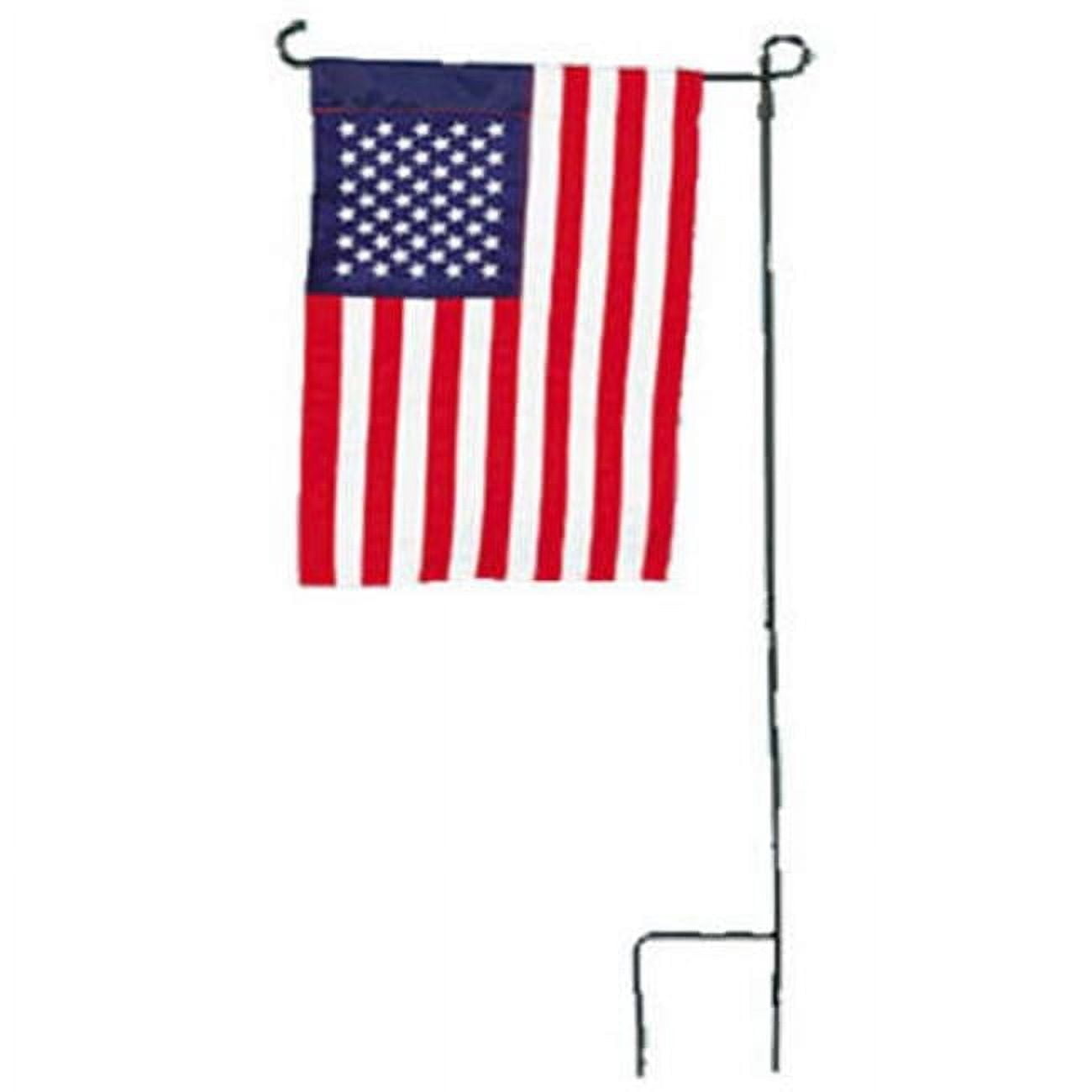 Patriotic 12 x 18 Inch Nylon Garden Flag with Embroidered Stars