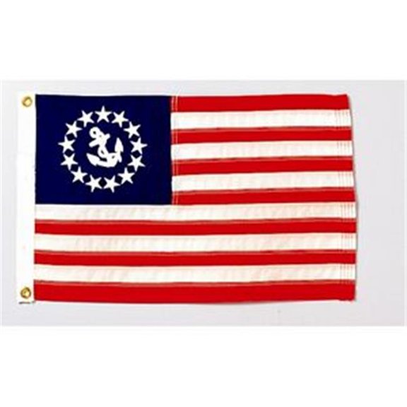 Annin Flagmakers 251100WE Nyl-Glo U.S. Yacht Ensign Flag 12 in. X 18 in.