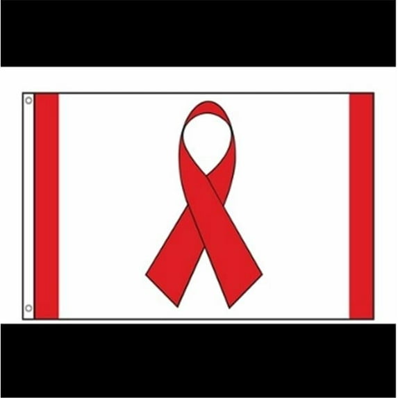 Annin Flagmakers 2776 2 x 3 ft. Nylon-Glo Ribbon Flag Red