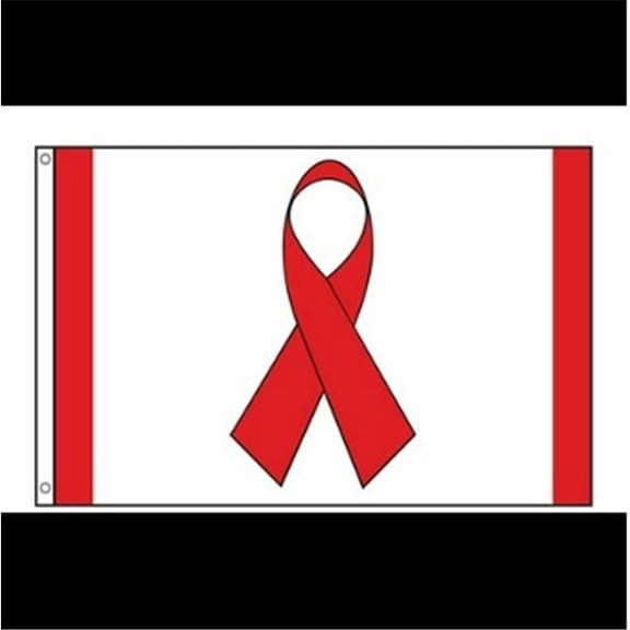 Annin Flagmakers 2776 2 x 3 ft. Nylon-Glo Ribbon Flag Red