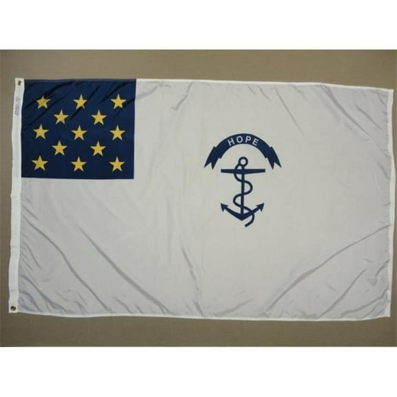 Annin Flagmakers 319725 Rhode Island Regiment Flag Nyl-Glo-3 ft. X 5 ft.